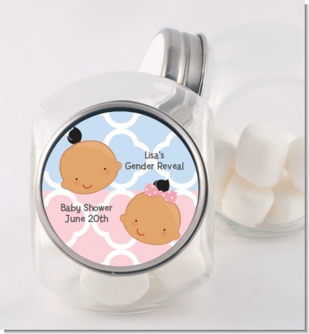 Gender Reveal Hispanic - Personalized Baby Shower Candy Jar
