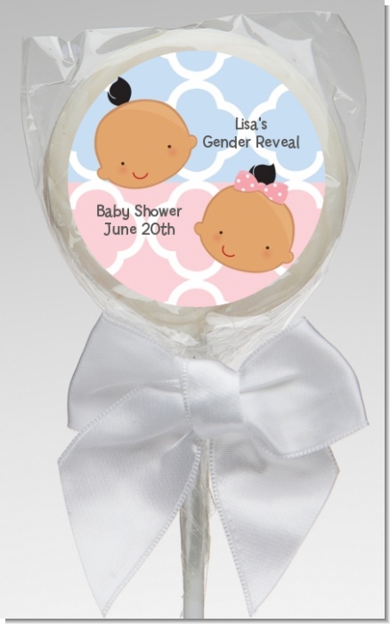 Gender Reveal Hispanic - Personalized Baby Shower Lollipop Favors