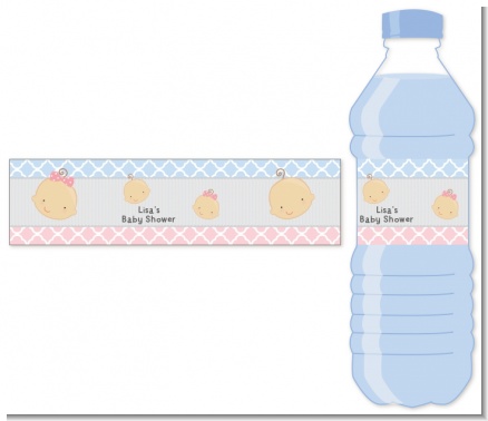 Gender Reveal - Personalized Baby Shower Water Bottle Labels
