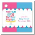 Gender Reveal Cake - Personalized Baby Shower Card Stock Favor Tags thumbnail