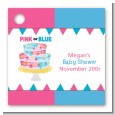 Gender Reveal Cake - Personalized Baby Shower Card Stock Favor Tags thumbnail
