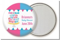 Gender Reveal Cake - Personalized Baby Shower Pocket Mirror Favors