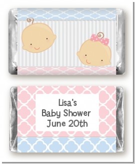 Gender Reveal - Personalized Baby Shower Mini Candy Bar Wrappers