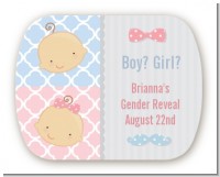 Gender Reveal - Personalized Baby Shower Rounded Corner Stickers