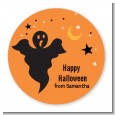 Ghost - Round Personalized Halloween Sticker Labels thumbnail