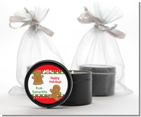 Gingerbread - Christmas Black Candle Tin Favors