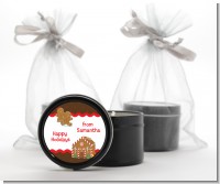 Gingerbread House - Christmas Black Candle Tin Favors