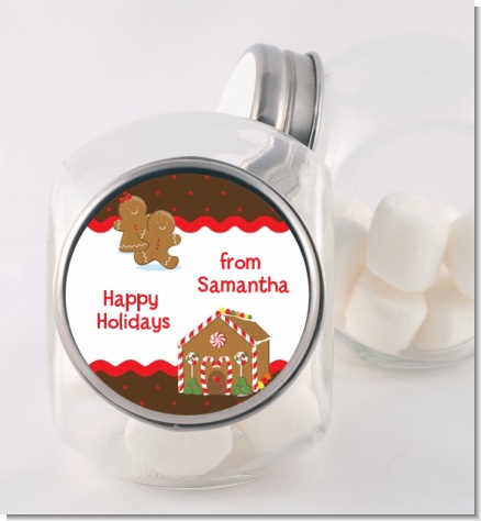 Gingerbread House - Personalized Christmas Candy Jar