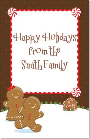 Gingerbread House - Personalized Christmas Wall Art