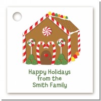 Gingerbread House - Personalized Christmas Card Stock Favor Tags