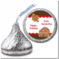 Gingerbread House - Hershey Kiss Christmas Sticker Labels