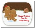 Gingerbread House - Personalized Christmas Rounded Corner Stickers thumbnail