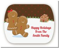 Gingerbread House - Personalized Christmas Rounded Corner Stickers