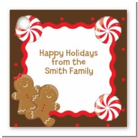 Gingerbread Party - Personalized Christmas Card Stock Favor Tags