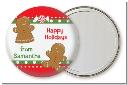 Gingerbread - Personalized Christmas Pocket Mirror Favors