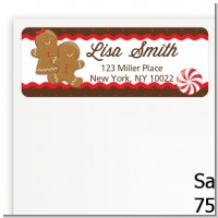 Gingerbread - Christmas Return Address Labels