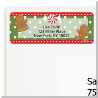 Gingerbread Party - Christmas Return Address Labels