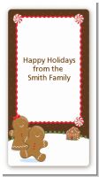 Gingerbread House - Custom Rectangle Christmas Sticker/Labels