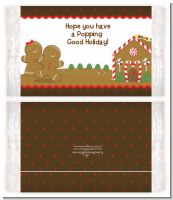 Gingerbread House - Personalized Popcorn Wrapper Christmas Favors