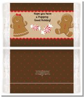 Gingerbread - Personalized Popcorn Wrapper Christmas Favors