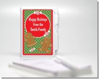 Gingerbread Party - Christmas Personalized Notebook Favor