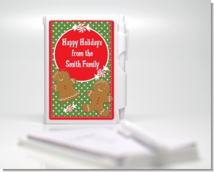 Gingerbread Party - Christmas Personalized Notebook Favor