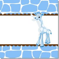 Giraffe Blue Baby Shower Theme