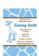 Giraffe Blue - Baby Shower Petite Invitations thumbnail