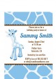 Giraffe Blue - Birthday Party Petite Invitations thumbnail