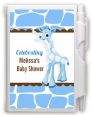 Giraffe Blue - Baby Shower Personalized Notebook Favor thumbnail