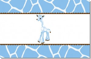 Giraffe Blue - Personalized Baby Shower Placemats