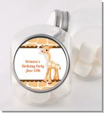 Giraffe Brown - Personalized Baby Shower Candy Jar