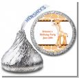 Giraffe Brown - Hershey Kiss Baby Shower Sticker Labels thumbnail