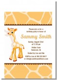 Giraffe Brown - Birthday Party Petite Invitations