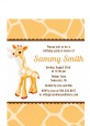 Giraffe Brown - Birthday Party Petite Invitations thumbnail