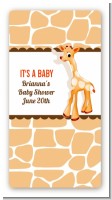 Giraffe Brown - Custom Rectangle Baby Shower Sticker/Labels