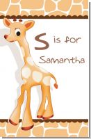 Giraffe Brown - Personalized Baby Shower Nursery Wall Art