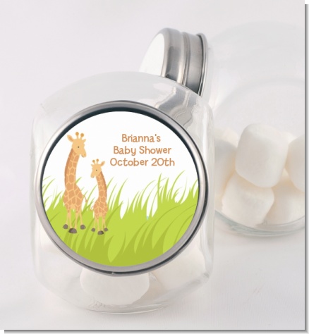 Giraffe - Personalized Baby Shower Candy Jar