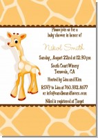 Giraffe Brown - Baby Shower Invitations