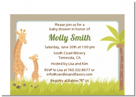 Giraffe - Baby Shower Petite Invitations