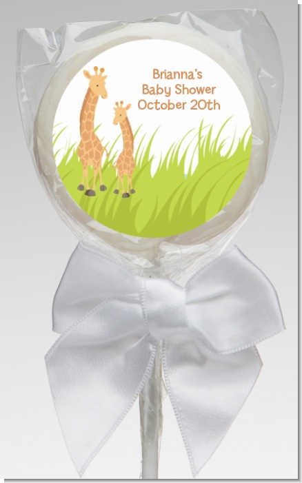 Giraffe - Personalized Baby Shower Lollipop Favors