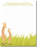 Giraffe - Baby Shower Notes of Advice