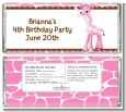 Giraffe Pink - Personalized Birthday Party Candy Bar Wrappers thumbnail