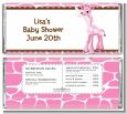 Giraffe Pink - Personalized Baby Shower Candy Bar Wrappers thumbnail
