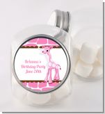 Giraffe Pink - Personalized Baby Shower Candy Jar