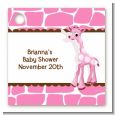 Giraffe Pink - Personalized Baby Shower Card Stock Favor Tags thumbnail