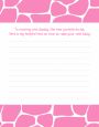 Giraffe Pink - Baby Shower Notes of Advice thumbnail