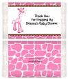 Giraffe Pink - Personalized Popcorn Wrapper Baby Shower Favors thumbnail