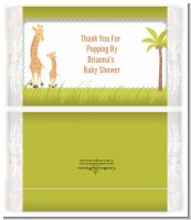 Giraffe - Personalized Popcorn Wrapper Baby Shower Favors