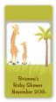 Giraffe - Custom Rectangle Baby Shower Sticker/Labels thumbnail